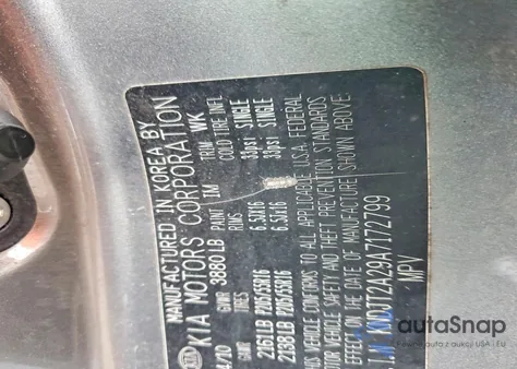 2010 Kia Soul + z USA, uszkodzony, nr VIN KNDJT2A29A7172799